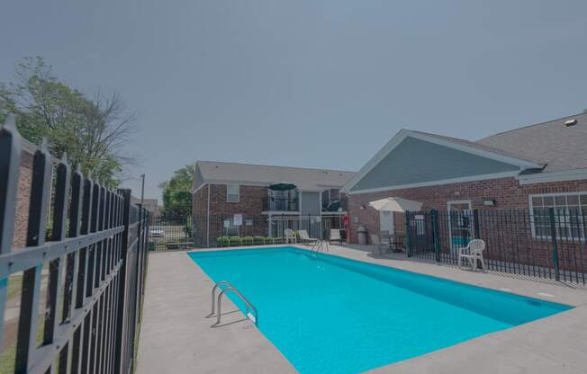 our swimming pool is in front of our building at the crossings at walnut creek