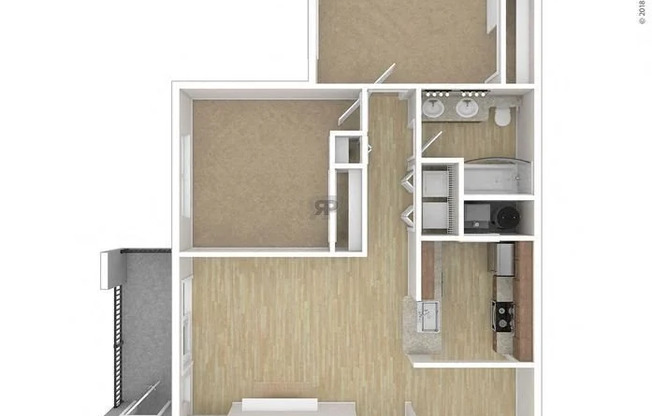 2 beds, 1 bath, 891 sqft, $1,725