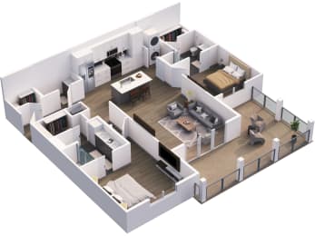 2 beds, 2.5 baths, 1,184 sqft, $2,550