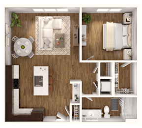 1 bed, 1 bath, 774 sqft, $1,525