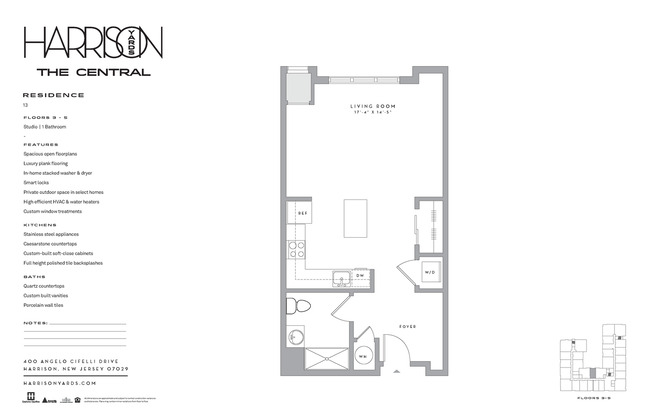 Studio, 1 bath, 551 sqft, $2,555