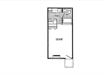 Studio, 1 bath, 325 sqft, $718