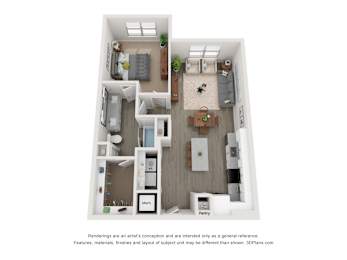 1 bed, 1 bath, 826 sqft, $1,359