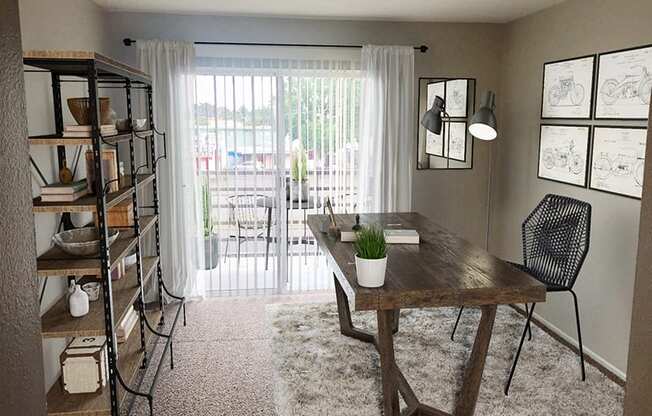 Guest Bedroom/Office at NOHO GALLERY Apartments, North Hollywood , California