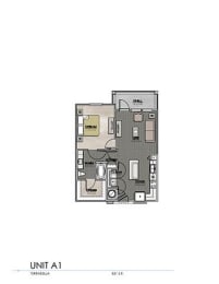 1 bed, 1 bath, 756 sqft, $1,555