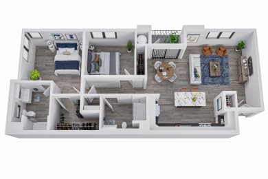 2 beds, 2 baths, 1,050 sqft, $2,413
