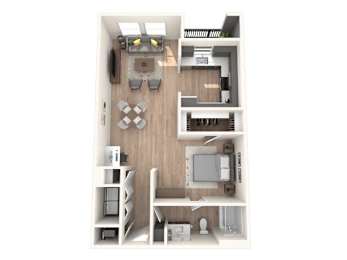 1 bed, 1 bath, 701 sqft, $1,600