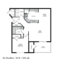 1 bed, 1 bath, 1,052 sqft, $1,450