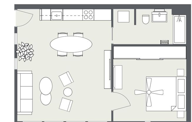 1 bed, 1 bath, 653 sqft, $2,395, Unit 215