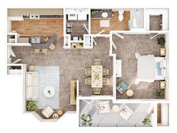 1 bed, 1 bath, 736 sqft, $1,310