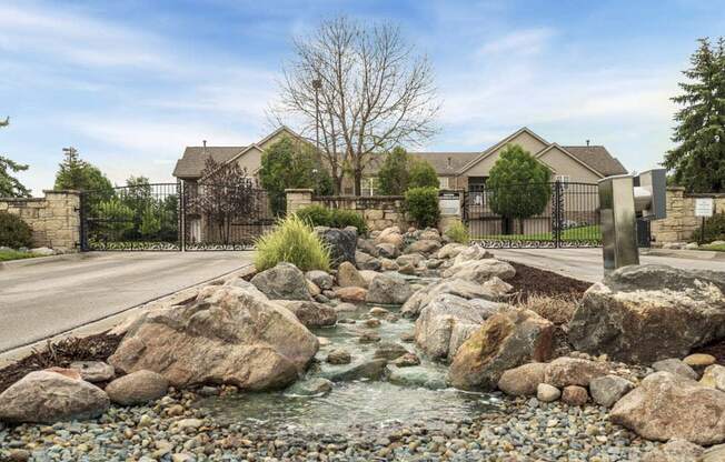 View of entrance to gates at Stone Ridge Estates