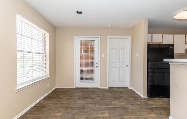 a room with a wooden floor