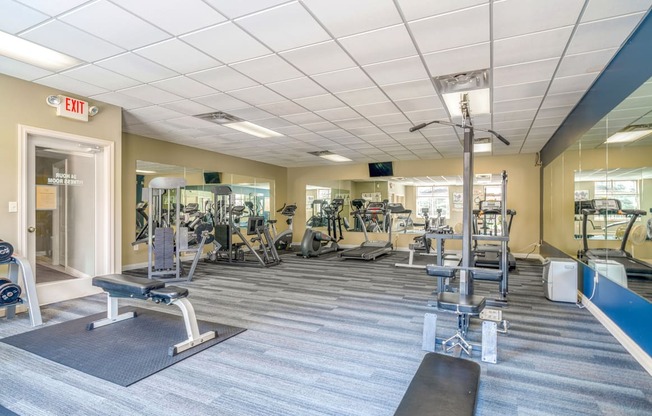 Modern equipment and plenty of space to exercise indoors at Southwind VillasAC