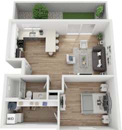 1 bed, 1 bath, 674 sqft, $1,410