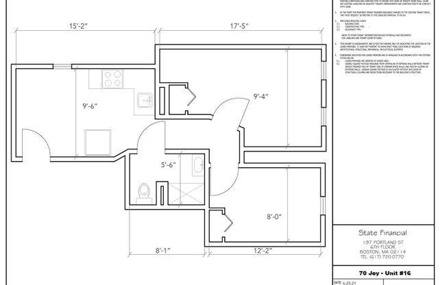 2 beds, 1 bath, $3,400, Unit 16