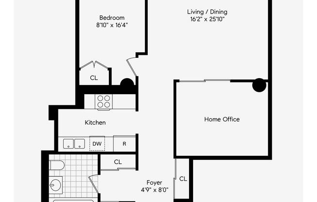 1 bed, 1 bath, 861 sqft, $7,000, Unit 8Z