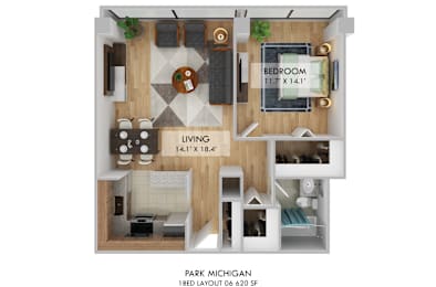 1 bed, 1 bath, $2,237