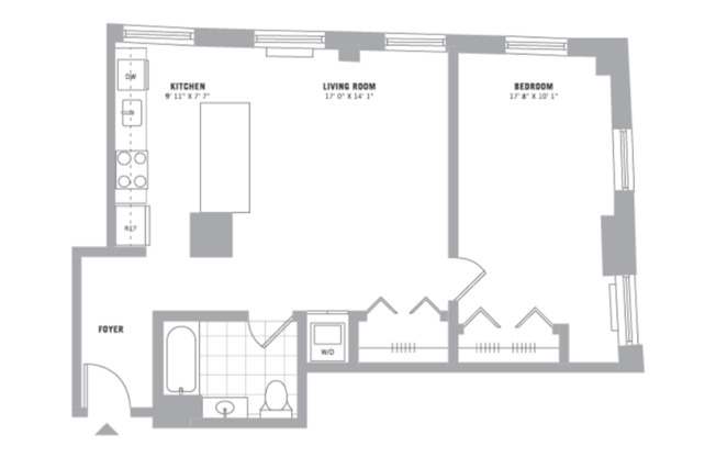 1 bed, 1 bath, 854 sqft, $2,550, Unit 210-612