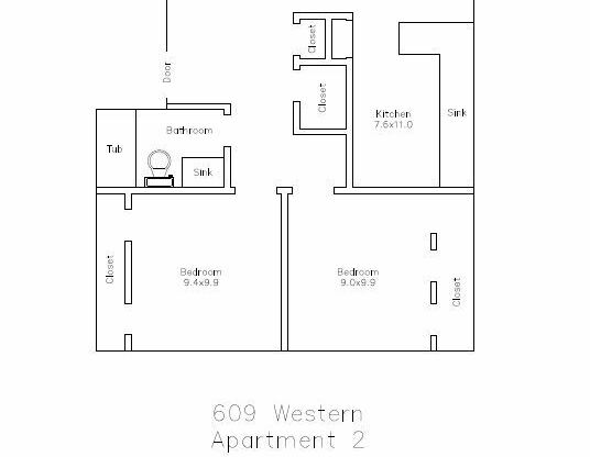 2 beds, 1 bath, 700 sqft, $775, Unit FW-1