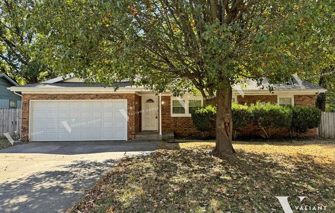 Charming Ranch-Style Three-Bedroom, One-Bathroom Rental Home with Two-Car Garage