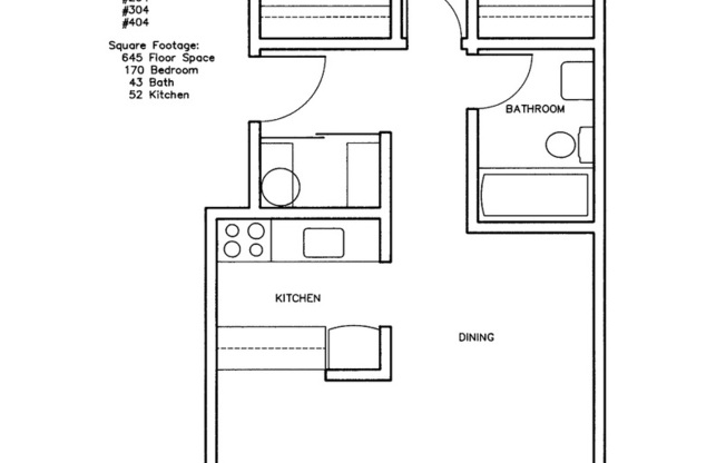 1 bed, 1 bath, 630 sqft, $1,650, Unit R-208