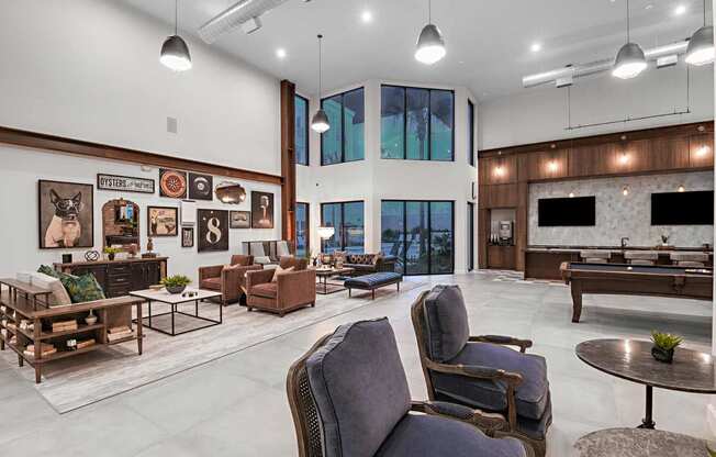 Club Room at The Foundry Luxury Apartments in Tampa FL