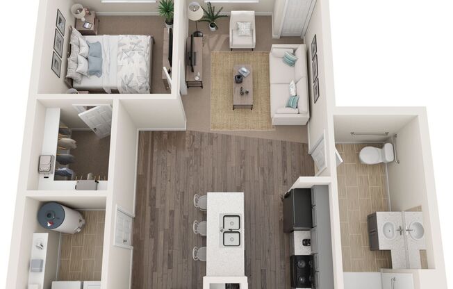 1 bed, 1 bath, 703 sqft, $950, Unit 221