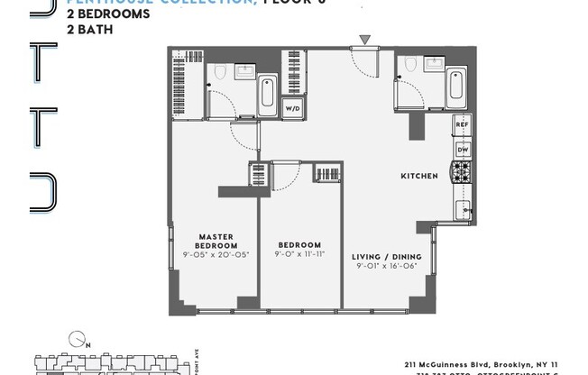 2 beds, 2 baths, $6,800, Unit 850