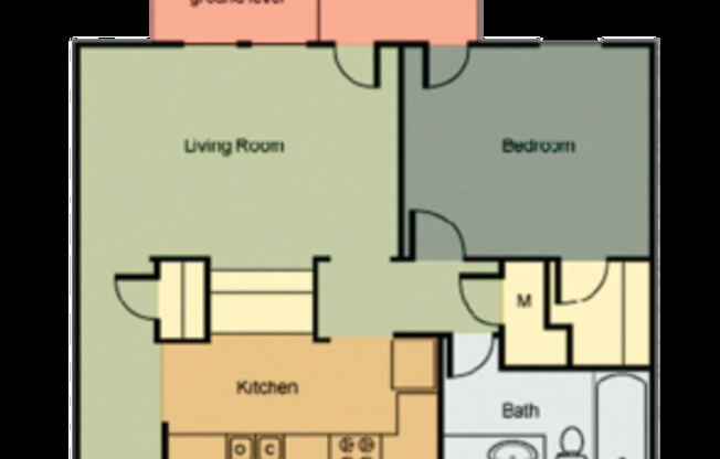 1 bed, 1 bath, 605 sqft, $1,095, Unit 92