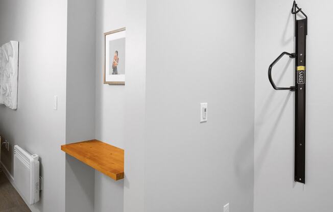 entry nook with bike rack