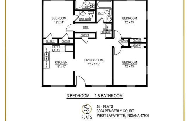 3 beds, 1.5 baths, 1,300 sqft, $1,450, Unit 3102