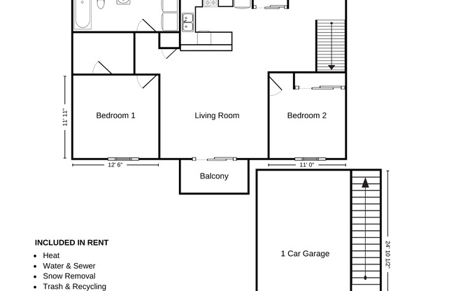 2 beds, 1 bath, 1,065 sqft, $1,420, Unit RT 7008-32