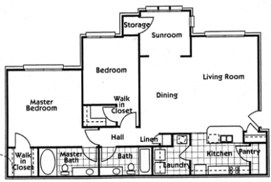 2 beds, 2 baths, 1,410 sqft, $1,190