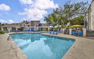 the swimming pool at our apartments