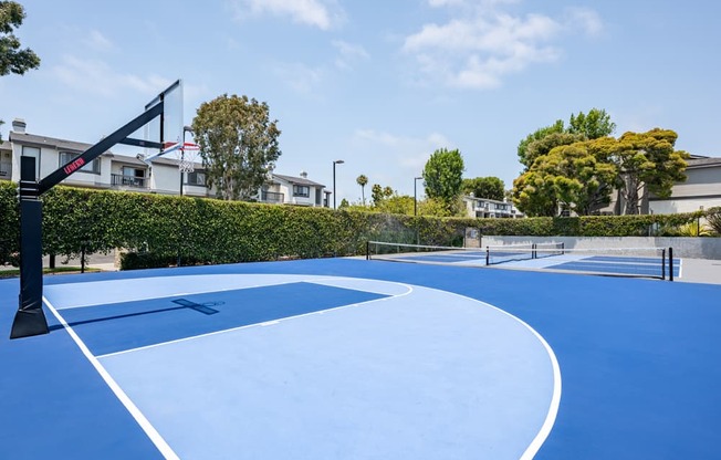 A basketball court at Harbor Pointe, California