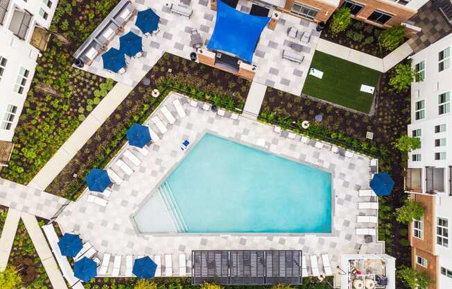 Aerial view of pool at 99 Bridge, Old Bridge, NJ