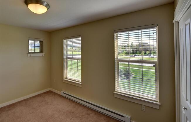 Bedroom with a view at Saddleview Apartments, Montana, 59715