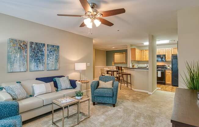 Open concept living at Beacon Place Apartments, Gaithersburg, MD, 20878