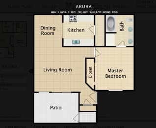 1 bed, 1 bath, 720 sqft, $1,362