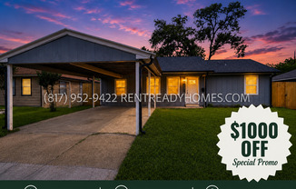 6334 Feldspar St - Pet Friendly 3 Bedroom Rental Home in Houston, TX with Fenced Backyard and Covered Parking