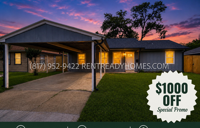 6334 Feldspar St - Pet Friendly 3 Bedroom Rental Home in Houston, TX with Fenced Backyard and Covered Parking