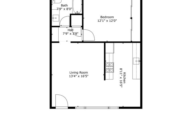 1 bed, 1 bath, 638 sqft, $1,895, Unit 537-02