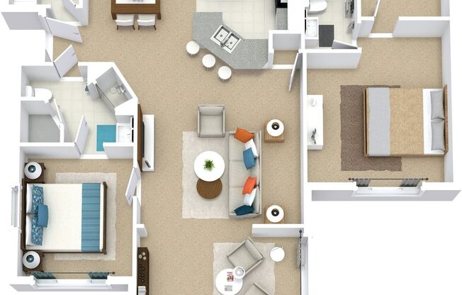 2 beds, 2 baths, 1,096 sqft, $1,598, Unit 31-305