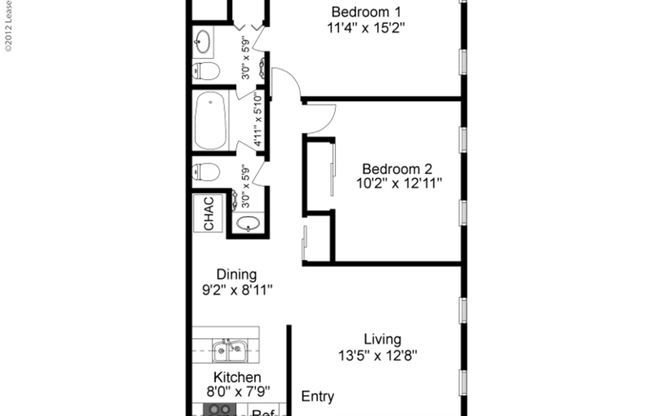 2 beds, 1.5 baths, 926 sqft, $942
