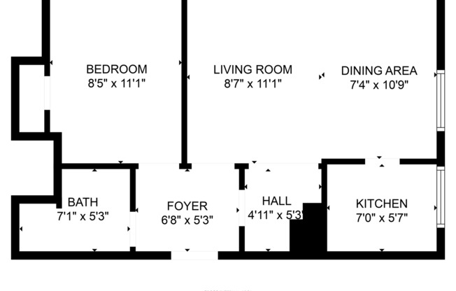 1 bed, 1 bath, 423 sqft, $1,550, Unit 08