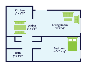 1 bed, 1 bath, 600 sqft, $795