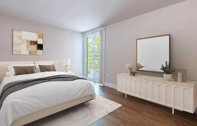 Bedroom with Hard Surface Flooring