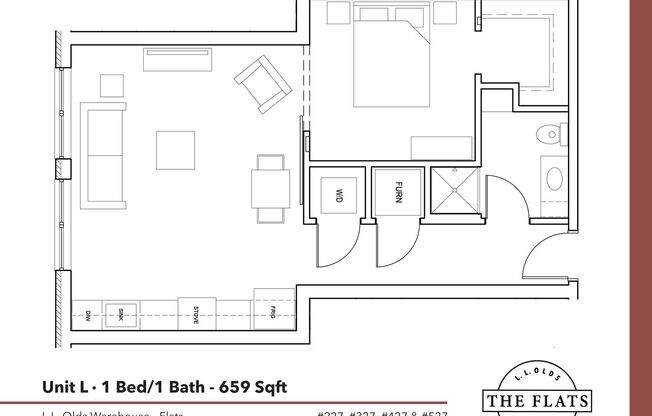1 bed, 1 bath, 659 sqft, $1,760, Unit 227