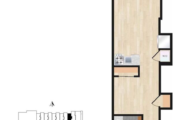 1 bed, 1 bath, $2,850, Unit 109