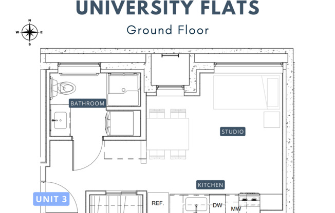 Studio, 1 bath, 285 sqft, $1,395, Unit 003